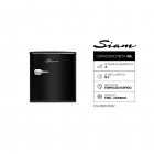 Heladera Bajo Mesada Siam Retro 43L Negra