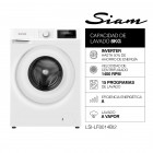 Lavarropas Siam Carga Frontal Inverter 8Kg Blanco 
