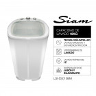 Lavarropas Semiautomático 10kg Siam Blanco