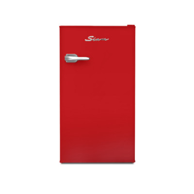 Heladera Siam Retro Bajo Mesada Roja 83 Lts Cycle Defrost