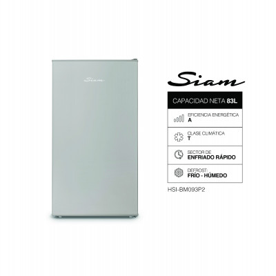 Heladera Bajo Mesada Siam 83L Plateada