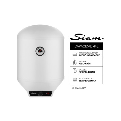 Termotanque Eléctrico Siam 44L Instalación Vertical 